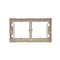 SIMON 54 PREMIUM Scatola da parete, placca metallizzata 2 posti, oro opaco