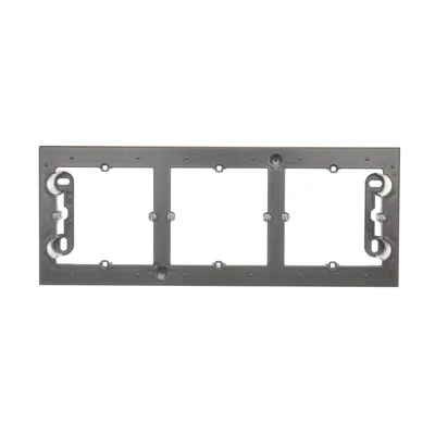 SIMON 54 PREMIUM Scatola da parete, placca metallizzata 3 posti, antracite