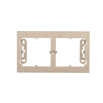 SIMON 54 PREMIUM Surface-mounted box, 2-gang metallised gold mat