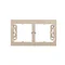 SIMON 54 PREMIUM Surface-mounted box, 2-gang metallised gold mat