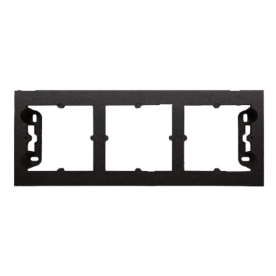 SIMON 54 PREMIUM Surface-mounted box, 3-gang metallised anthracite
