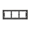 SIMON 54 PREMIUM Surface-mounted box, 3-gang metallised anthracite