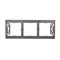 SIMON 54 PREMIUM Surface-mounted box, 3-gang metallised anthracite