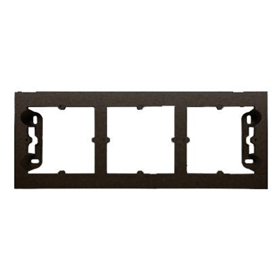 SIMON 54 PREMIUM Surface-mounted box, 3-gang metallised brown mat