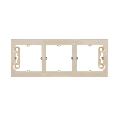 SIMON 54 PREMIUM Surface-mounted box, cream, 3-gang tile