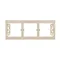 SIMON 54 PREMIUM Surface-mounted box, cream, 3-gang tile