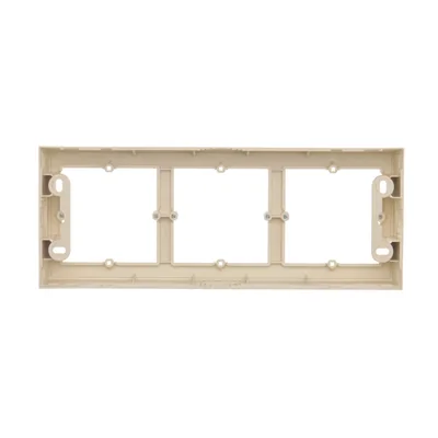 SIMON 54 PREMIUM Surface-mounted box, cream, 3-gang tile