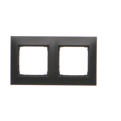 Simon 54 Premium WMDZ-0120xK-049 2-gang PREMIUM frame for plasterboard boxes IP20 / IP44; black