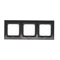Simon 54 Premium WMDZ-0130xK-049 3-gang PREMIUM frame for plasterboard boxes IP20 / IP44; black
