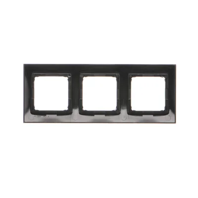 Simon 54 Premium WMDZ-0130xx-049, marco PREMIUM de 3 módulos, IP20/IP44; negro