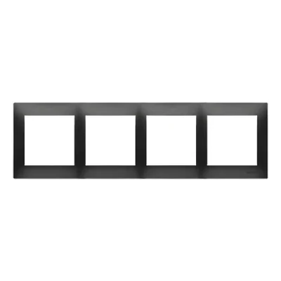 Simon 54 Premium WMDZ-0140xK-049 4-gang PREMIUM frame for plasterboard boxes IP20 / IP44; black