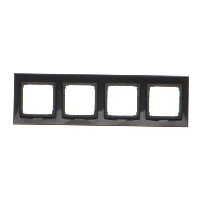 Simon 54 Premium WMDZ-0140xK-049 Cadre PREMIUM 4 postes pour boîtes à plaques de plâtre IP20 / IP44 ; noir