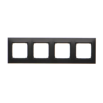 Simon 54 Premium WMDZ-0140xK-049 Ramka 4-krotna PREMIUM do puszek karton-gips IP20 / IP44; czarny