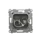 SIMON 54 Presa antenna tipo "F" + presa computer RJ45, categoria 6, marrone opaco metallizzato