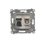 SIMON 54 Presa antenna tipo "F" + presa computer RJ45, categoria 6, oro metallizzato opaco