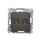 SIMON 54 Presa HDMI, doppia marrone, opaco