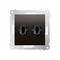 SIMON 54 Presa HDMI, doppia marrone, opaco