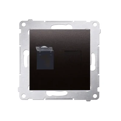 SIMON 54 Presa per computer RJ45 singola, categoria 6, con copertura antipolvere (modulo), antracite metallizzato