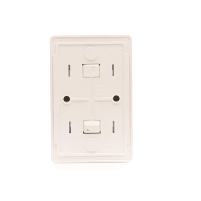 SIMON 54 Prise de courant double en saillie avec schuko de terre à obturateurs Version scandinave 16A 230V connecteurs rapides blancs