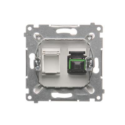 SIMON 54 Prise simple fibre optique/optique SC/APC blanc