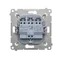 SIMON 54 Pulsador triple (módulo) 10AX 250V conectores rápidos blanco