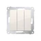 SIMON 54 Pulsador triple (módulo) 10AX 250V conectores rápidos crema