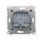 SIMON 54 Pulsador triple retroiluminado (módulo) 10AX 250V conectores rápidos metalizado marrón mate