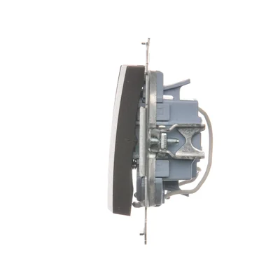 SIMON 54 Pulsador triple retroiluminado (módulo) 10AX 250V conectores rápidos metalizado marrón mate