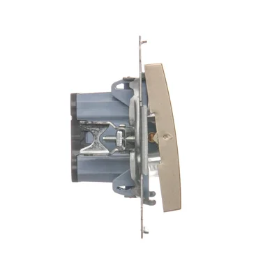 SIMON 54 pulsante "luce" con retroilluminazione LED (modulo) 16AX 230V oro opaco