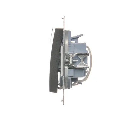 SIMON 54 Pulsante triplo con retroilluminazione (modulo) 10AX 250V connettori rapidi antracite metallizzato