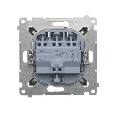 SIMON 54 Pulsante triplo (modulo) 10AX 250V connettori rapidi antracite