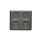 SIMON 54 Quadruple surface-mounted socket outlet with earthing schuko with shutters Scandinavian version 16A 230V anthracite screw terminals