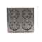 SIMON 54 Quadruple surface-mounted socket outlet with earthing schuko with shutters Scandinavian version 16A 230V quick connectors anthracite