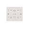 SIMON 54 Quadruple surface-mounted socket outlet with schuko earthing and shutters, Scandinavian version 16A 230V white screw terminals