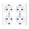 SIMON 54 Quadruple surface-mounted socket outlet with shutters, Scandinavian version, 16A 230V, white quick connectors
