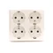 SIMON 54 Quadruple surface-mounted socket outlet with shutters, Scandinavian version, 16A 230V, white quick connectors