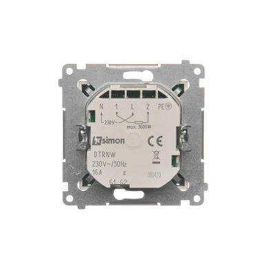 SIMON 54 Régulateur de température avec affichage capteur de température interne (module) 16A 230V or mat