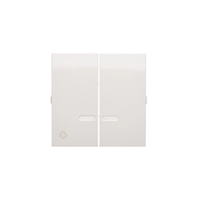 SIMON 54 Rocker with window for switches and double push-buttons with backlight antibacterial white