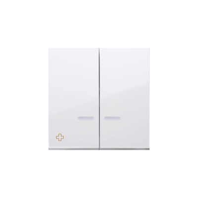 SIMON 54 Rocker with window for switches and double push-buttons with backlight antibacterial white
