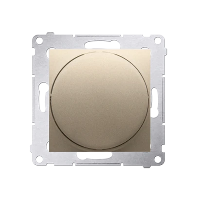 SIMON 54 Rotační stmívač pro stmívatelné LED (modul) 230V 5-250W matná zlatá