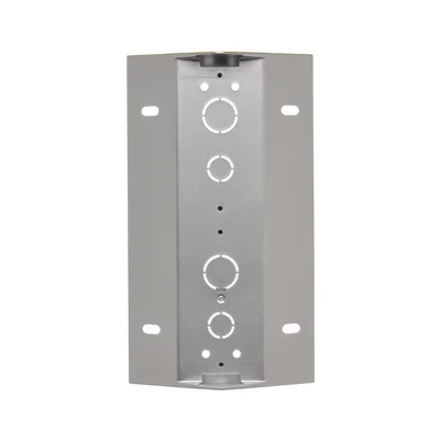 SIMON 54 Scatola angolare da parete, 2 posti, metallizzata, argento opaco