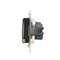 SIMON 54 Schuko socket for IP44 version with shutters with gasket, transparent flap, brown matt