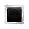 SIMON 54 Schuko socket for IP44 version with shutters with gasket, transparent flap, brown matt