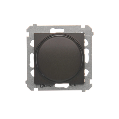 SIMON 54 Ściemniacz obrotowy do LED ściemnialnych (moduł) 230V 5-250W brąz mat