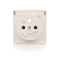 SIMON 54 Socket cover for the IP44 version with blinds, white transparent flap