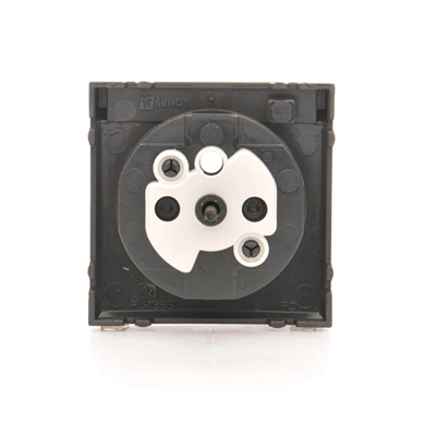 SIMON 54 Socket cover for the IP44 version with brown mat shutters and a transparent flap