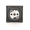 SIMON 54 Socket cover for the IP44 version with brown mat shutters and a transparent flap