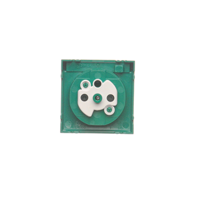 SIMON 54 Socket cover for the IP44 version with green shutters and a green flap