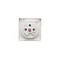 SIMON 54 Socket cover for the IP44 version with shutters, antibacterial white with a flap