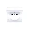 SIMON 54 Socket cover for the IP44 version with shutters, antibacterial white with a flap